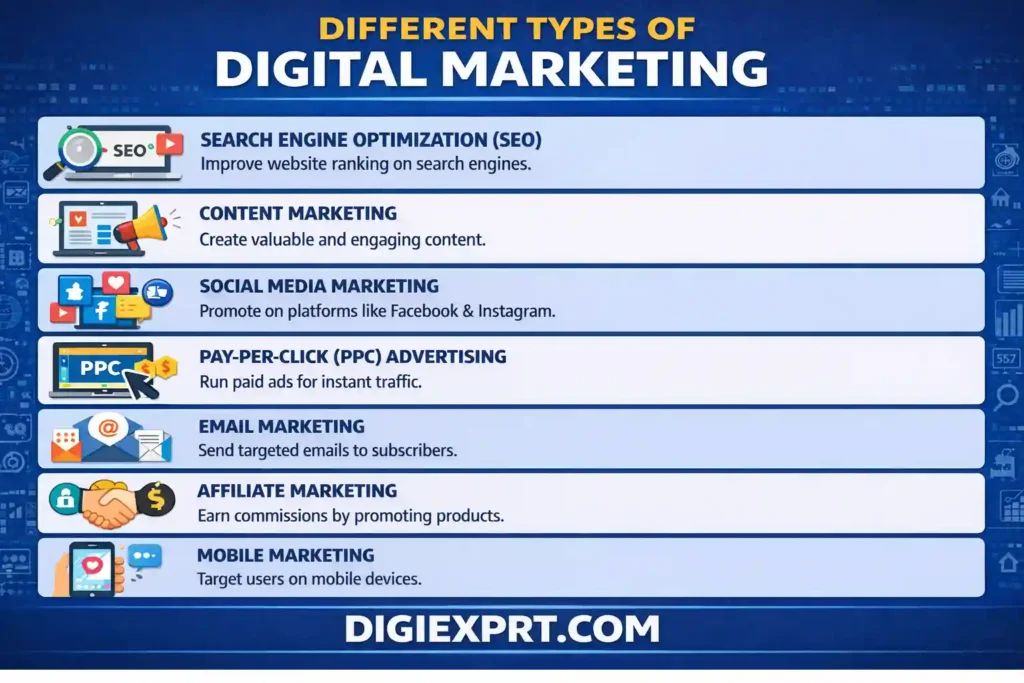 Different Types of Digital Marketing